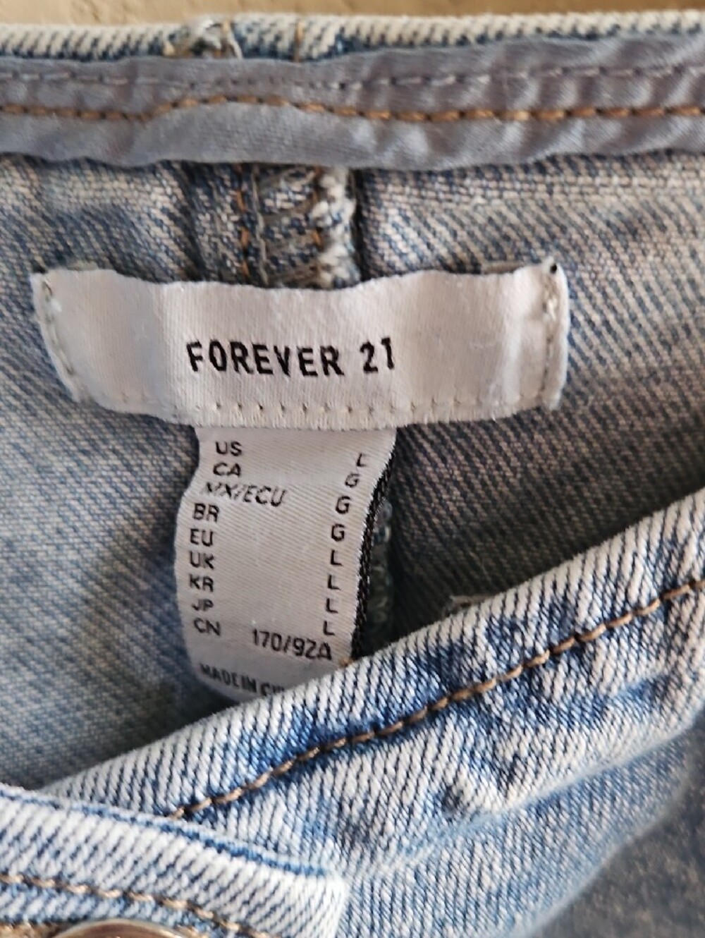 Forever 21 Light Blue Denim Crop Tank - Picture 2 of 3